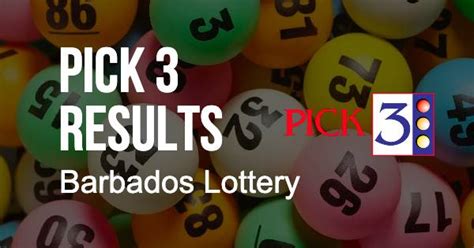 Barbados Pick 3, Pick 3 Results, Barbados Lottery Pick 3.